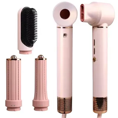 Produktbild von 5-in-1 Haartrockner-Set mit Temperaturkontrolle, Hairstyler Kalt-/Warmluft & Massagekamm