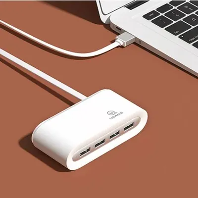 Produktbild von Usams Adapter Hub 4Xusb 2.0 Weiss