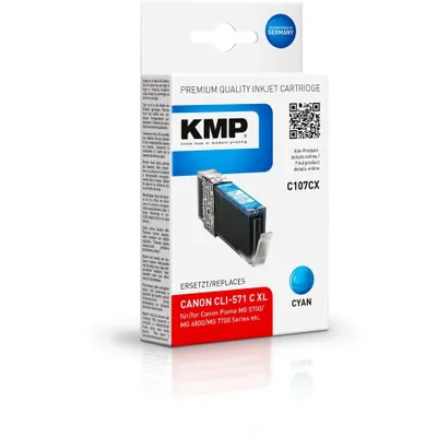 Produktbild von KMP C107CX, Cyan, 11 ml, 715 Seiten