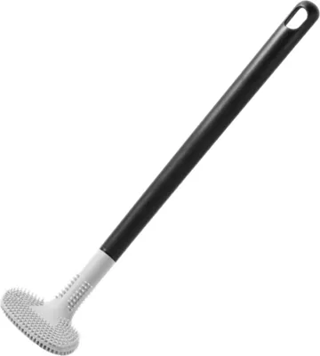 Image de Brosse de toilette en silicone flexible et pliable à deux côtés pour un nettoyage en profondeur de la salle de bain