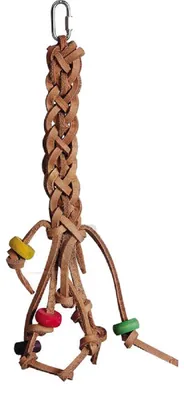 Image de Tresse en cuir Jouet pour oiseaux env. 37 cm