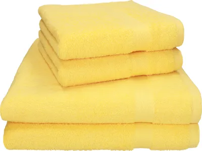 Produktbild von Betz 4-tlg. Handtuch-Set PREMIUM - 2 Liegetücher 2 Handtücher 100% Baumwolle  Farbe:  gelb