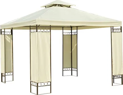 Image de Bc-elec - 5300-0012 PAVILLON PAVILLON DE JARDIN TENTE DE FÊTE TENTE DE JARDIN TENTE DE BIERE 3X3M BEIGE