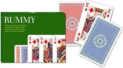 Produktbild von Romme Spielkarten Doppelset 2x55 Blatt im Etui, 58x89mm