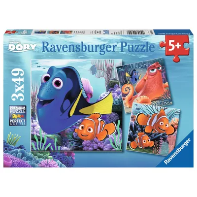 Produktbild von 3 x 49 Teile Ravensburger Kinder Puzzle Disney Pixar Findet Dory 09345