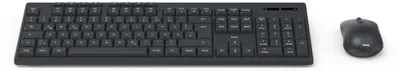 Produktbild von Hama WKM-200, Volle Größe (100%), Kabellos, RF Wireless, QWERTZ, Schwarz, Maus enthalten