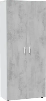 Immagine prodotto di Dmora Armadio Multiuso 2 Ante Ashkita 37x182h cm Bianco, 2 Ante Portascope