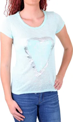Produktbild von Madonna T-Shirt Damen KAYLEE Rundhals Shirt mit Herz Aufdruck MF-741200 Mint M