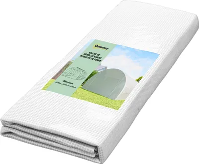 Zdjęcie produktu dla Folia ochronna Outsunny 600 x 300 x 200 cm z drzwiami wejściowymi, 12 okienkami, folia szklarniowa odporna na rozdarcia, folia ogrodowa do szklarni, szklarni, inspektu, biała