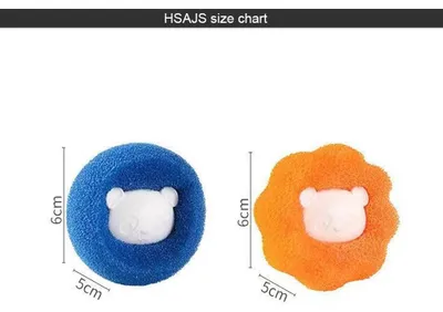 Imagen del producto de Esferas anti-nudos, 6 unidades, reutilizables, para la lavadora