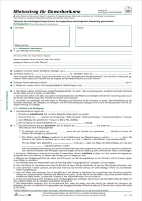 Obrázok produktu pre RNK Verlag 598/10 Nájomná zmluva na obchodné priestory, 6 strán, preložené na DIN A4, 10 kusov