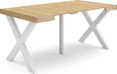 Immagine prodotto di TAPA Consolle allungabile, 160x90x73cm, Per 8 persone, Gambe in legno, Rovere