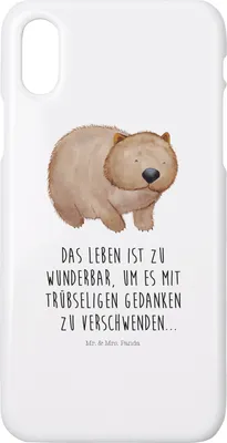 Produktbild von Mr. & Mrs. Panda Iphone 10 Handyhülle Wombat - Weiß - Geschenk, Motivation, Handy, Lustige Sprüche, Cover, Spruch, Australien, X, Hülle, Das Leben Ist schön