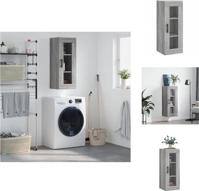 Immagine prodotto di vidaXL Armadio a muro grigio Sonoma 34,5x34x90 cm - Credenze