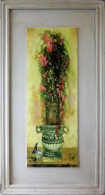 Zdjęcie produktu dla Obraz kompozycja kwiatów w donicy 1 w rozmiarze 30 x 56 cm