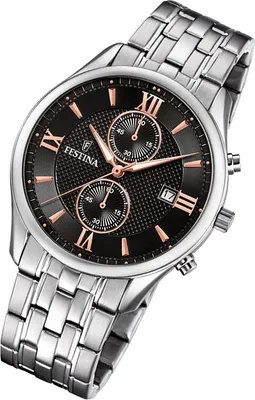 Produktbild von Festina Herren Uhr Retro F6854/7 Edelstahl Analog Armband-Uhr silber UF6854/7