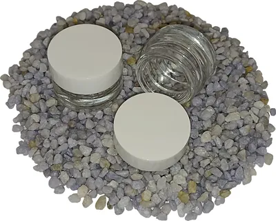 Produktbild von 5 x Designer Glas Tiegel  Diana Deckel weiß 4ml Geldosen Leer