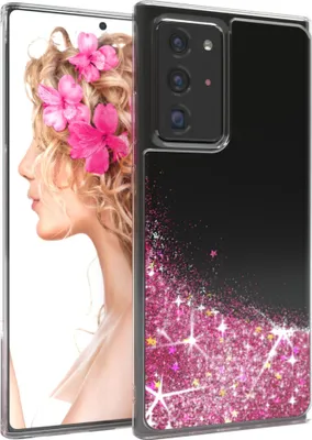 Produktbild von EAZY CASE - Glitzer Hülle kompatibel mit Samsung Galaxy Note 20 Ultra / Note 20 Ultra 5G Glitzer Schutzhülle, Soft Case, Backcover Transparent mit Motiv