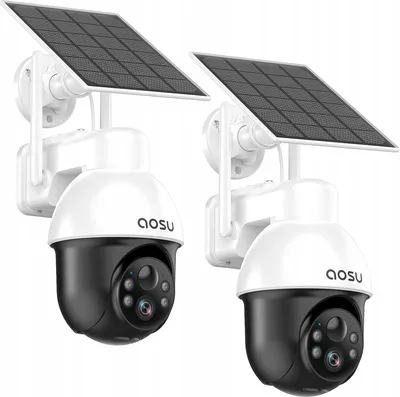 Obrázok produktu pre AOSU C9E2CA11 Sada 2x vonkajšia solárna bezpečnostná kamera 3K s rozlíšením 5 MP