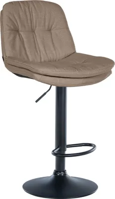 Produktbild von CLP Barhocker Laurel Stoff höhenverstellbar und drehbar taupe Material Gestell Metall matt schwarz