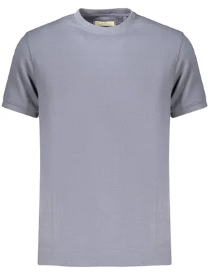 Produktbild von Herren Kurzarm-T-Shirt Blau Regular Fit mit Kontrastdetails & Logo