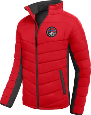 Productafbeelding van Nebulus Winterjas GENIUS, heren, warme outdoorjas, praktische en veelzijdige tussen- en winterjas, model P5858 - heren, rood-zwart, maat L