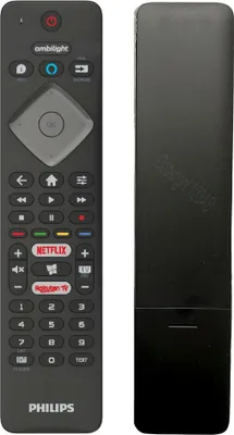 A product image showing a Philips TV remote control from the front and side.