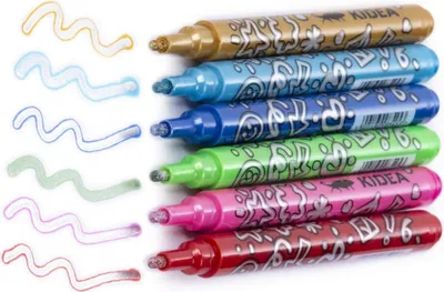 Zdjęcie produktu dla Magiczne markery z podwójną linią 6 szt KIDEA