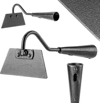 Produktbild von KADAX Gartenhacke ohne Stiel, Hacke in Trapezform, Schwarz, 12 cm