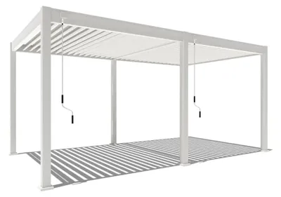 Immagine prodotto di Pergola Weide Classic in alluminio 3x5,3 m con tetto a lamelle, indipendente, bianca