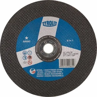 Produktbild von Schruppscheibe BASIC D125xS6mmKörnung 30 gekr.2in1 Bohr.22,23mm TYROLIT