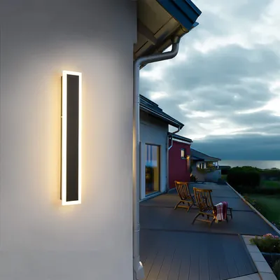 Produktbild von LED Gartenleuchte 120cm 4500K Neutralweiß 2100lm 42W 120° IP65 Außenwandleuchte Schwarz