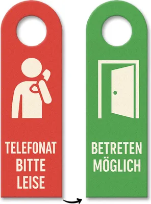 Produktbild von Telefonat Bitte leise betreten möglich Türhänger Büro