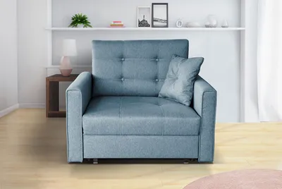 Obrázok produktu pre Rozkladacie kreslo s úložným priestorom BELA LUX 1 - modré