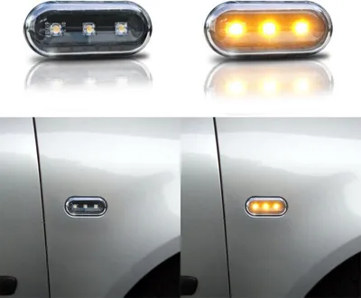 Produktbild von 2 LED Seitenblinker schwarz VW Bus T5 Transporter Multivan Caravelle Blinker Neu