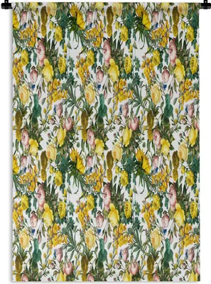 Produktbild von MuchoWow® Wandteppich Wandbehang Rosen - Sonnenblume - Gelb - Blumen 60x90 cm Tapisserie Dekoration Wandtuch - Foto-Teppich - Abwaschbar