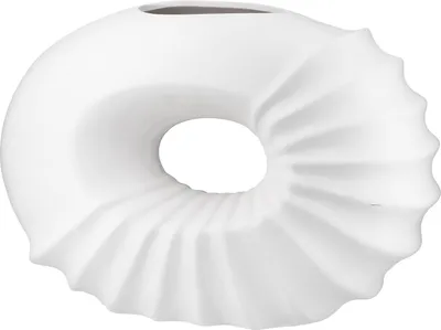 Produktbild von Gilde Vase, "Pula", Keramik, weiß, VE 2, L. 12 cm, B. 35 cm, H. 25 cm 57503 4063387575031