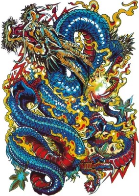 Produktbild von Oblique Unique Temporäres Tattoo Klebetattoo Tättowierung - Dragon