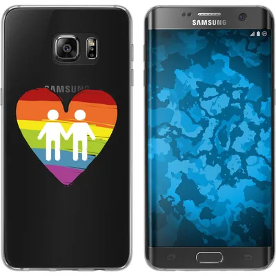 Produktbild von PhoneNatic Case kompatibel mit Samsung Galaxy S7 Edge Silikon-Hülle pride Männer M3