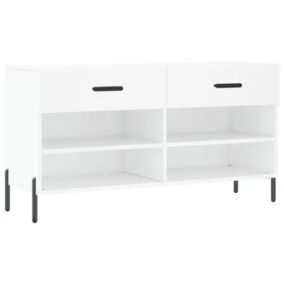 Produktbild von vidaXL Schuhbank Weiß 102x35x55 cm Holzwerkstoff