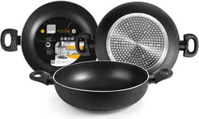 Immagine prodotto di Padella Ibili Fusion 450928, diametro massimo 28 cm, alluminio, adatta per fornelli a induzione, rivestimento antiaderente