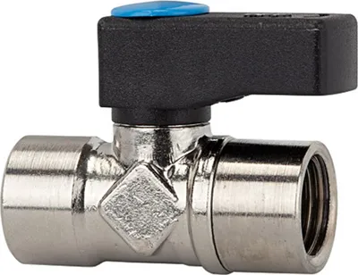 Produktbild von Riegler Mini-Kugelhahn, Drehgriff, Messing vernickelt, G 1/2 IG