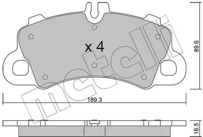 Produktbild von METELLI Bremsbeläge Satz Vorne Bremsklötze für PORSCHE Macan (95B) 22-1259-0