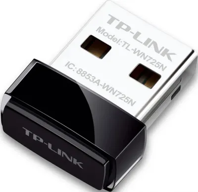 Zdjęcie produktu dla TP-Link TL-WN725N, Bezprzewodowy, USB, WLAN, Wi-Fi 4 (802.11n), 150 Mbit/s, Czarny