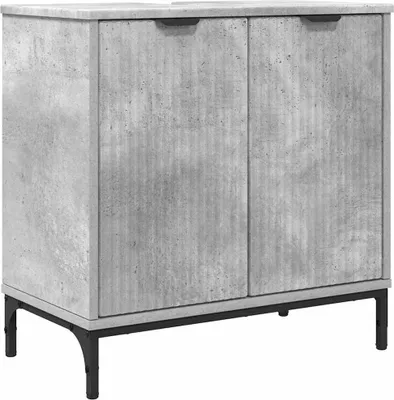 Zdjęcie produktu dla Szafka pod umywalkę Betonowy szary 60,5 x 33,5 x 61 cm