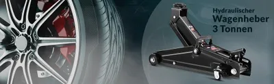 Immagine prodotto di Cric a carrello, 3 tonnellate, altezza di sollevamento 135-400 mm, metallo