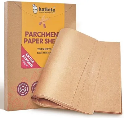 Image de Papier sulfurisé brun 30 x 40 cm, 200 feuilles, pâtisserie, cuisine
