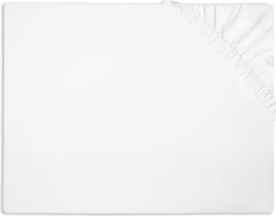 Produktbild von Spannbettlaken Jersey, 160x200 cm, weiß, 50% Baumwolle / 50% Polyester