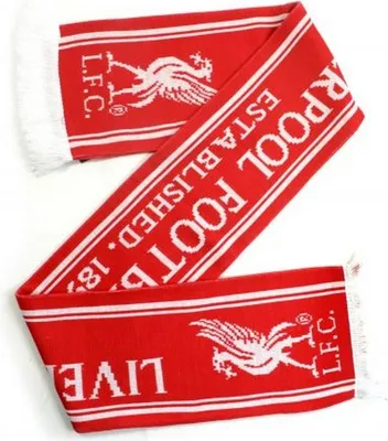 Obrázek produktu pro Šála Liverpool FC Jaquard Knit Established 1892 BS444 (jedna velikost) (červená/bílá)