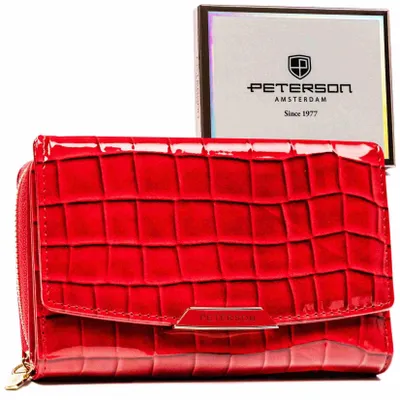 Obrázek produktu pro Peterson Dámská peněženka z lakované červená RFID 15x9,5 cm